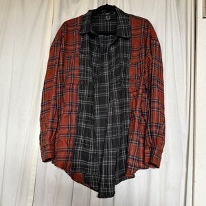 NWOT Forever 21 Oversized Plaid Flannel, size Large
